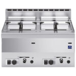 Gas fryer, tabletop, 8+8 litres