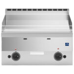 Gas griddle, tabletop, smooth chromed plate