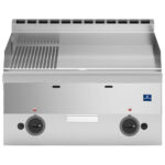 Gas griddle, tabletop, 1/3 grooved and 2/3 smooth plate