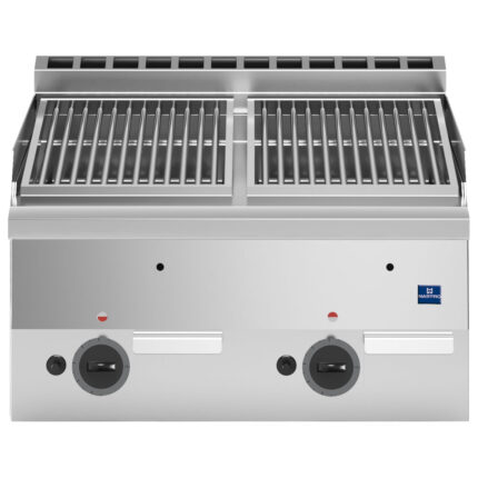 Gas lava-stone grill, tabletop