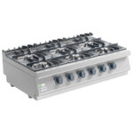 Gas hob, tabletop model, 6 burners