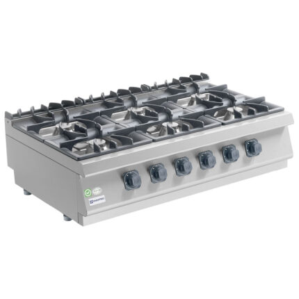 Gas hob, tabletop model, 6 burners