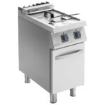 Electric fryer on closed cabinet, 18 litres