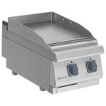 Electric griddle plate, tabletop model, smooth chromed plate