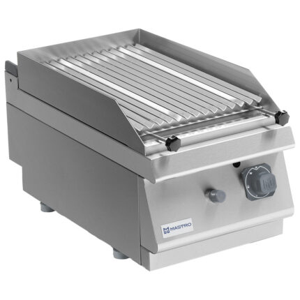 Gas lava-stone grill, tabletop model