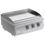 Electric griddle plate, tabletop model, smooth chromed plate