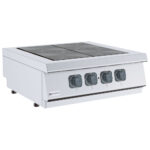 Electric hob with 4 tilting plates each 3 kW, tabletop