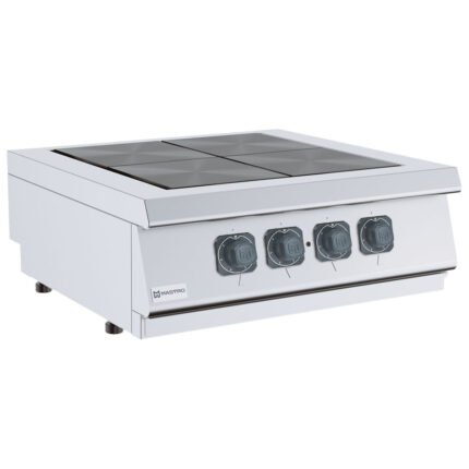 Electric hob with 4 tilting plates each 3 kW, tabletop