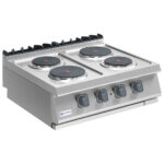 Electric hob, tabletop model, 4 round plates