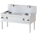 Induction wok hob, 2 cooking zones
