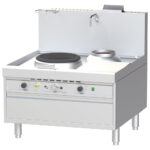 high-performance gas wok hob, 1 burner, 1 soup burner