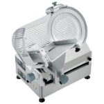 Gravity slicing machine, blade ø 300 mm, with motorized carriage