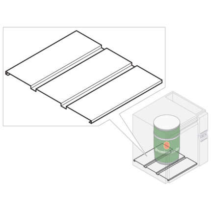 Base protection for single module for refrigerated beverage counters, 690 mm