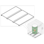 Base protection for single module for refrigerated beverage counters, 590 mm