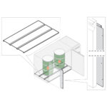 Base protection for double module for refrigerated beverage counters, 690 mm