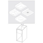 Open cupboard for sink units, 400x590 mm