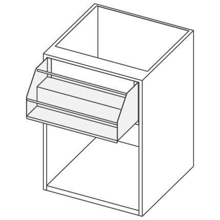 Open cupboard with double bottle rack, 800x690 mm
