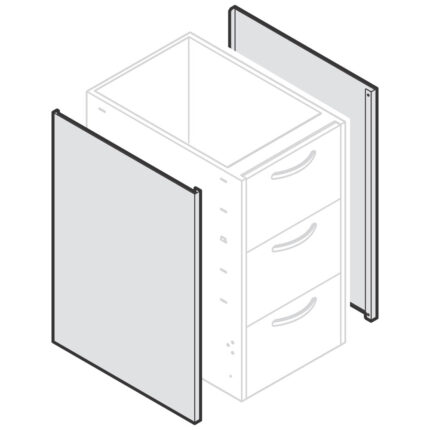 Side end panel right, 600x850 mm