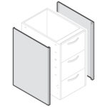 Side end panel right, 700x850 mm