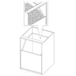 Element with ice bowl, 600x690 mm