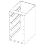 Open cupboard with baskets rack, 550x590 mm
