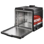 Insulated box Redbox with battery and car docking station for 12 pizzas each 33x33 cm