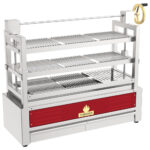 Robatayaki charcoal grill with 3 tiers (2 liftable), 1146 mm