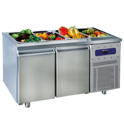 Saladette with 2 doors GN 1/1, 4x GN 1/1 h=150 mm, -2°/+8°C