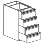 4-Drawer unit, 400x540 mm