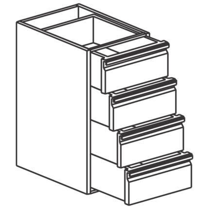 4-Drawer unit, 400x640 mm