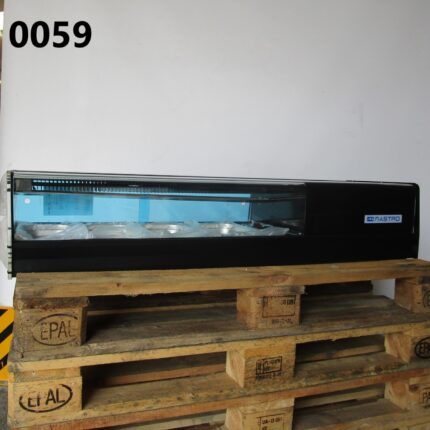 Sushi cooler display with straight glass front, 4x GN 1/3 h=40 mm - DAMAGED