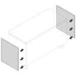 Side covering with modular panels, 800 mm