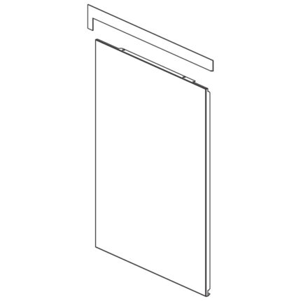 Stainless steel end side panel, left