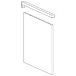 Stainless- steel end side cover panel, right