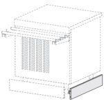 Snap-on side plinth, 800 mm