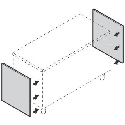 Side covering with modular panels, 700 mm