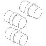 Kit of 3 connections for tubular tray slides
