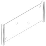 Front glass, breath-saving for element to support cooking ranges, 1500 mm
