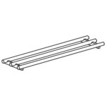 Fixed linear tray slide, tube model, 1200 mm