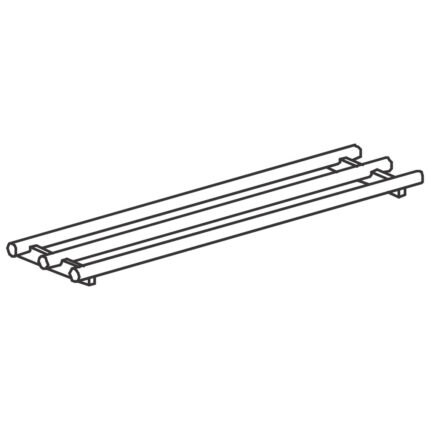 Fixed linear tray slide, tube model, 1200 mm