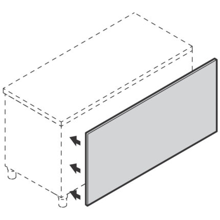 Front covering with modular panels, 1200 mm