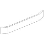 Snap-on front plinth for external corner, 45°