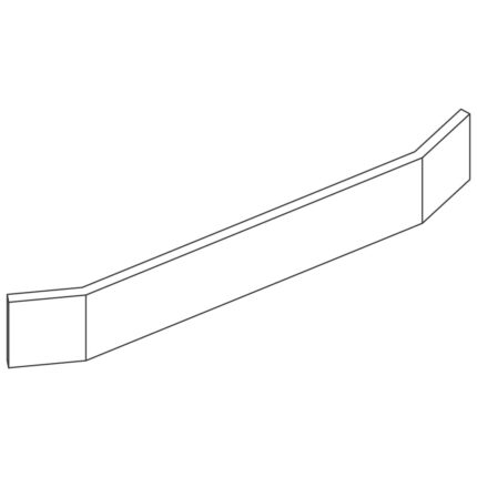 Snap-on front plinth for external corner, 90°