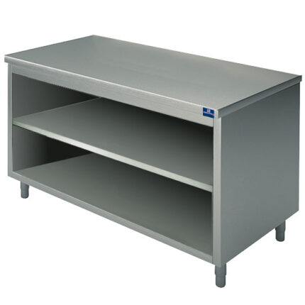 Neutral work cupboard, open, without upstand, 1300x700 mm