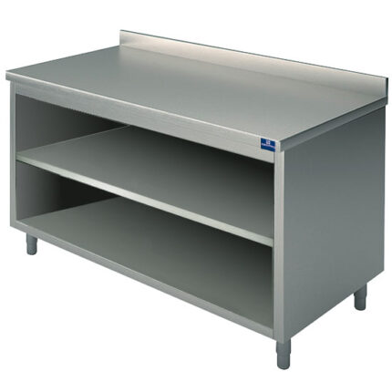 Neutral work cupboard, open, with upstand, 1900x800 mm