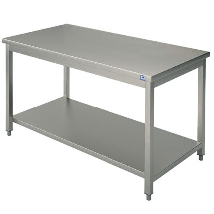 Work table with shelf, without upstand, 1300x500 mm