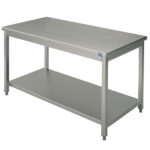 Work table with shelf, without upstand, 900x800 mm