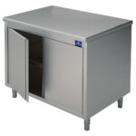 Neutral work cupboard with 2 hinged doors, without upstand, 800x800 mm