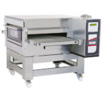 gas ventilated tunnel oven with support on castors, digital, max 300 pizzas/h