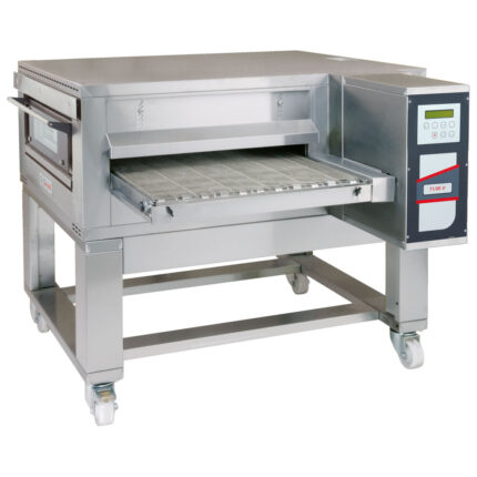 electric ventilated tunnel oven with support on castors, digital, max 135 pizzas/h